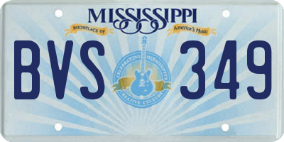 MS license plate BVS349