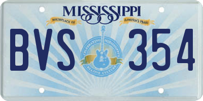 MS license plate BVS354