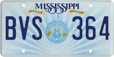 MS license plate BVS364