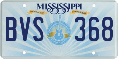 MS license plate BVS368
