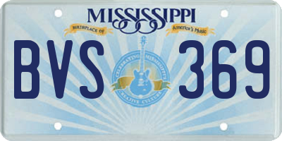 MS license plate BVS369