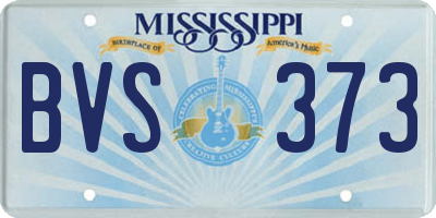 MS license plate BVS373