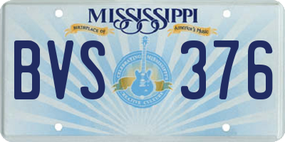 MS license plate BVS376