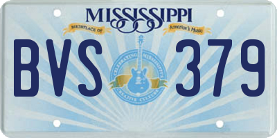 MS license plate BVS379