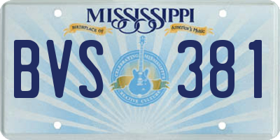 MS license plate BVS381