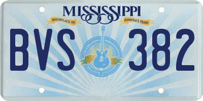 MS license plate BVS382