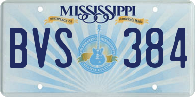 MS license plate BVS384