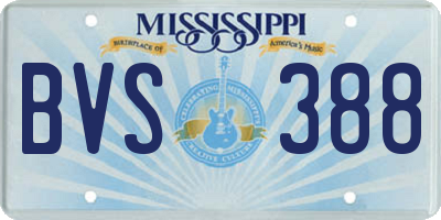 MS license plate BVS388