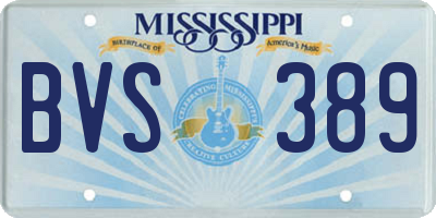 MS license plate BVS389