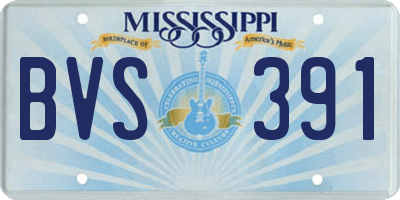 MS license plate BVS391