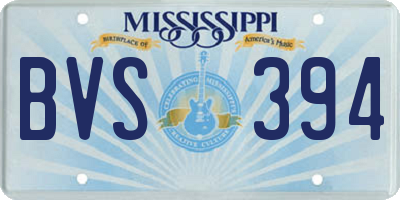MS license plate BVS394