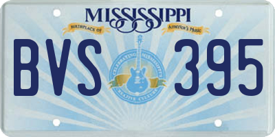 MS license plate BVS395