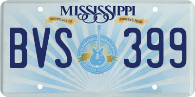 MS license plate BVS399