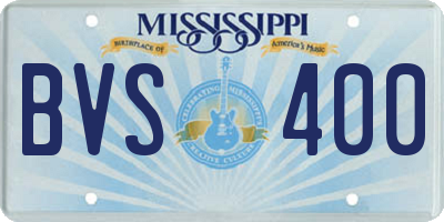 MS license plate BVS400