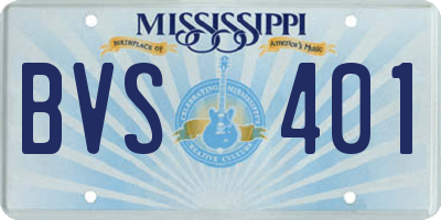MS license plate BVS401