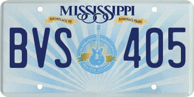 MS license plate BVS405