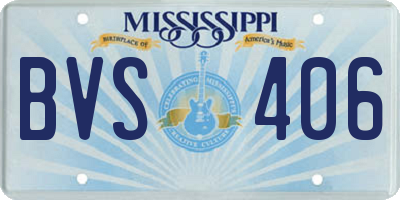 MS license plate BVS406