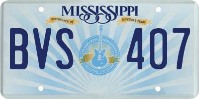 MS license plate BVS407