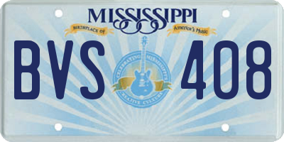 MS license plate BVS408