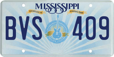 MS license plate BVS409