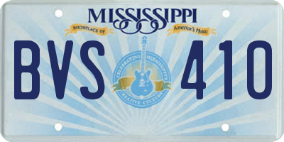 MS license plate BVS410