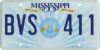 MS license plate BVS411