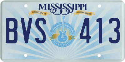 MS license plate BVS413