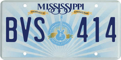 MS license plate BVS414