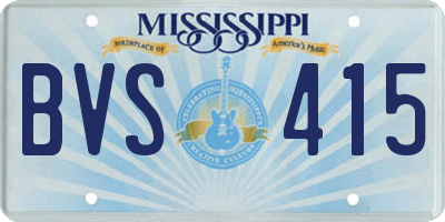 MS license plate BVS415