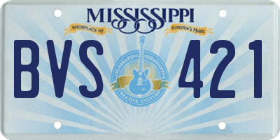 MS license plate BVS421