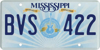 MS license plate BVS422