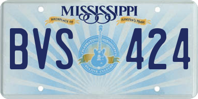 MS license plate BVS424