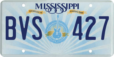 MS license plate BVS427