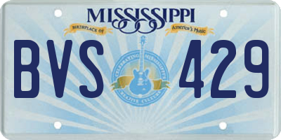 MS license plate BVS429