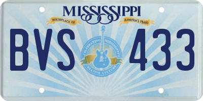 MS license plate BVS433
