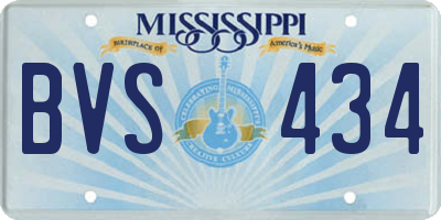 MS license plate BVS434