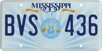 MS license plate BVS436