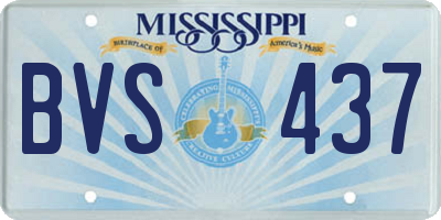 MS license plate BVS437