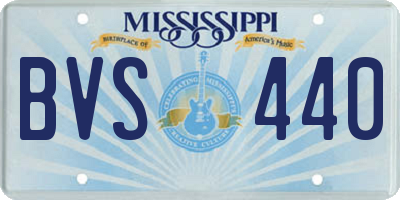 MS license plate BVS440