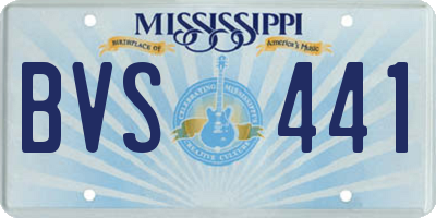 MS license plate BVS441