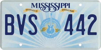 MS license plate BVS442