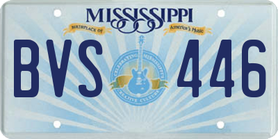 MS license plate BVS446
