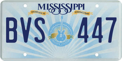 MS license plate BVS447