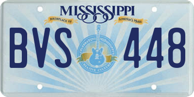 MS license plate BVS448