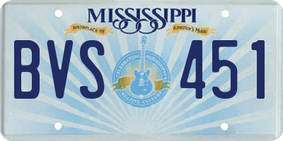 MS license plate BVS451
