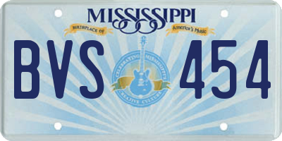 MS license plate BVS454