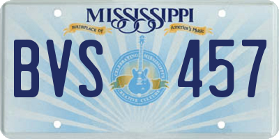MS license plate BVS457
