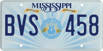MS license plate BVS458