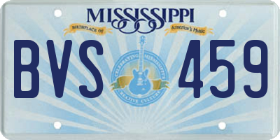 MS license plate BVS459