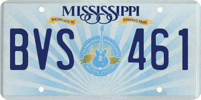 MS license plate BVS461